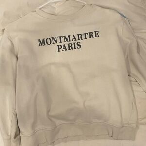 Zara Cream Sweater with Black Print